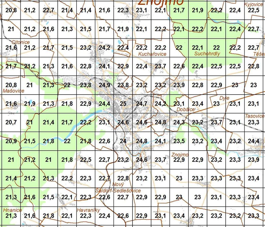 m-3) Z výše uvedené tabulky je zřejmé, že není na území