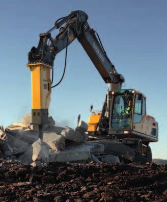 Hydraulická kladiva Volvo Popis Všeobecné použití Beton Demolice Valouny Asfalt Dobývání Výkopy Pyramidová špička Špička - oškrt Sekáč Tupý nástroj Výběr nástroje Pyramidová špička Špička Dláto