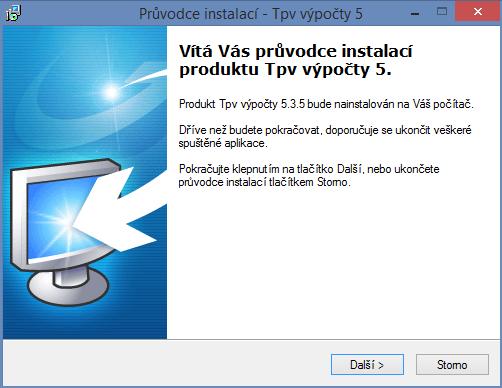 TPV calculatin 6.2.1 Uživatelská příručka Instalace prgramu Instalace se prvání pmcí instalačníh balíčku Tpv-vypcty-setup_6.exe, který je k dispzici na stránce http://www.rjurecek.