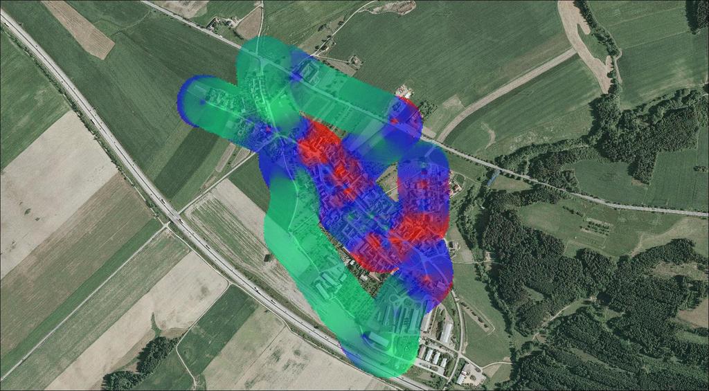 P1.7.2 Mapové vizualizace Gridová mapa: Klasické zobrazení umožní komplexní pohled na rozložení datové rychlosti v měřené lokalitě, zjištění problémových oblastí pro případná