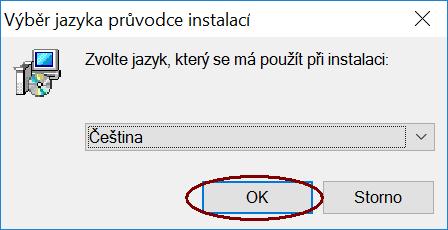Po stisku Ano zahájí jeho instalaci.