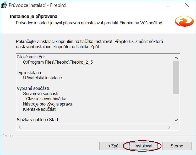 Zkontrolujeme nastavení předchozích kroků a