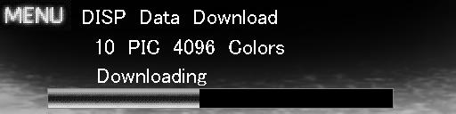 7 Spusťte načítání Stiskněte ovladač alespoň na 1 sekundu. Zobrazí se "Downloading". Jakmile načítání souborů skončí, zobrazí se hlášení "Finished Download". Stažení obrázku může trvat až 20 minut.
