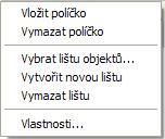 Povely Všechny povely k práci a pro nastavení programu jsou uvedeny v rozbalovacích nabídkách v horní řádce obrazu programu: Klikněte si na některý název, např.