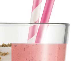 Melounové šílenství Dračí doupě 310 ml chlazené kokosové vody 45 g nakrájeného melounu Cantaloupe 45 g nakrájeného cukrového melounu 55 g mraženého nasekaného manga 50 g nakrájeného avokáda ¼