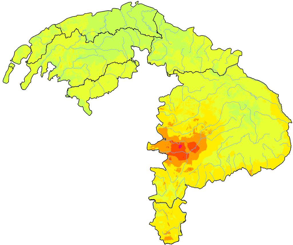 Klimatická exponovanost modřínu (Larix decidua) v období 1-5 Změna Kirova teplotního indexu v období 1-5 oproti období 1961-199 Ka představují největší horské pásmo v Evropě procházející Českou