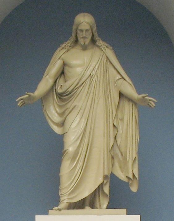 Je to kopie světoznámé oltářní sochy v chrámu Panny Marie v Kodani. Sádrová verze originálu byla vytvořena 1821 1822 (dnes je v muzeu).