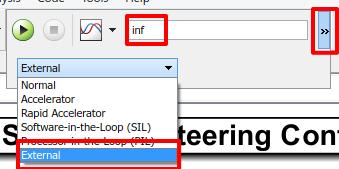 Deploy to hardware External mode