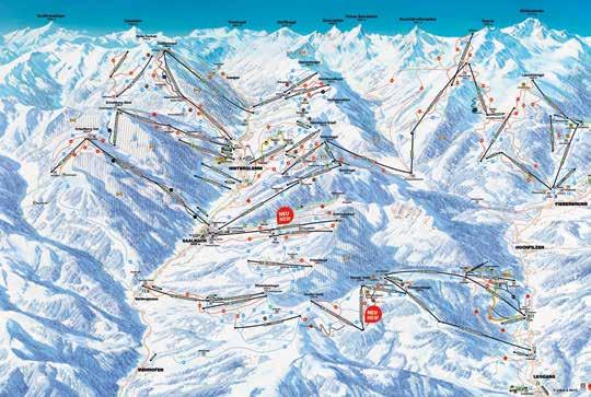 Další lyžařské středisko Schmittenhöhe v Zell am See je cca 6 km, ledovec Kitzsteinhorn cca 20 km a lyžařské středisko Hochkönig (Maria Alm) také cca 15 km.