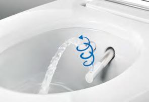 ÚSPORNÝ REŽIM OSCILAČNÍ SPRCHA DÁMSKÁ SPRCHA OSOUŠENÍ TEPLÝM VZDUCHEM TECHNOLOGIE SPRCHOVÁNÍ WHIRLSPRAY Patentovaná technologie sprchování WhirlSpray umožňuje výjimečně důkladnou a účinnou