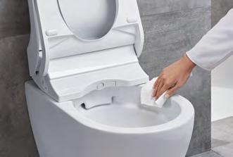 KERAMICKÁ MÍSA RIMFREE BEZ OKRAJŮ Díky keramické míse bez okrajů Rimfree nabízí WC AquaClean Tuma moderní standardy v oblasti hygieny a snadné údržby.
