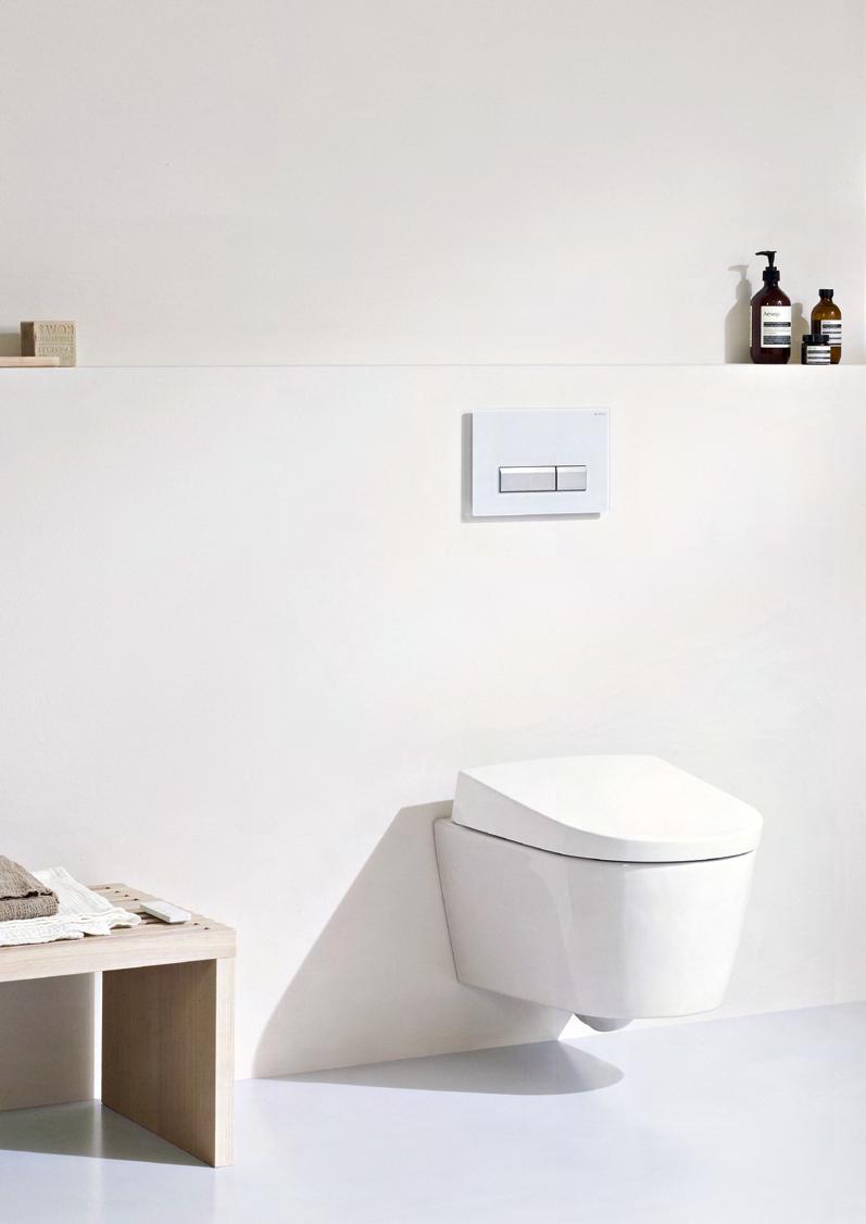 GEBERIT AQUACLEAN SELA PŮVABNĚ INTELIGENTNÍ TECHNOLOGIE SPRCHOVÁNÍ WHIRLSPRAY PĚT MOŽNOSTÍ NASTAVENÍ TLAKOVÉHO STUPNĚ DÁLKOVÉ OVLÁDÁNÍ INDIVIDUÁLNĚ NASTAVITELNÁ POLOHA