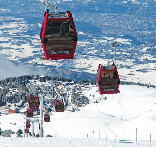 Francie USA Rakousko Itálie Popis oblasti www.cekare.cz Kabinová lanovka z Chamrousse 1650 Chamrousse je příjemná lyžařská oblast nacházející se na úpatí masivu Belledone.
