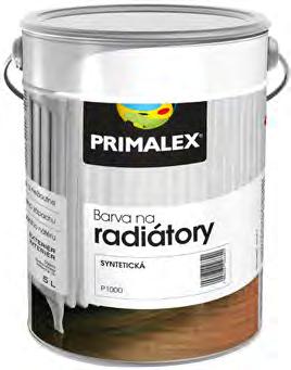 Primalex RV R R j e speciální jednosložková syntetická vysoce lesklá barva odolná proti vysokým teplotám a loutnutí. yznačuje se také velmi dobrou přilnavostí k podkladům a pru ností.