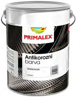 Primalex R RV j e jednosložková syntetická barva určená pro základní pravu kovových, zejména ocelových povrchů ve venkovním i vnitřním prostředí, kterým díky obsahu antikorozních složek zajiš uje