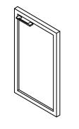 š.40 cm/ Dveře nízké - včetně kování /závěsů a úchytek/, výška dveří 67,4 cm dveře nízké, LTD, 1 pár /pro skř.š. cm/ dveře nízké, sklo, 1 pár /pro skř.š. cm/ dveře nízké, sklo v rámu, 1 pár /pro skř.