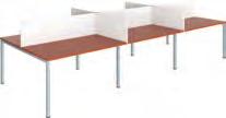 Sestava pracovních stolů - 6 míst s paravánem KL43 2440 x 1620 x 1130 (6x pracovní místo 800x800)