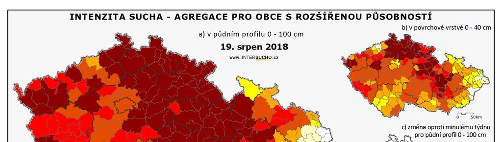 Aktuální stav sucha V minulém týdnu nás doprovázelo opět velmi horké počasí s malým výskytem srážek.