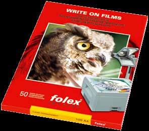 prezentace fólie fólie Folex X-10 Čirá transparentní fólie pro černobílé kopírovací stroje.