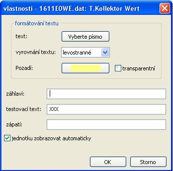 101 V tomto okně budou nastaveny následující vlastnosti: Písmo (Schriftart) Nastavení druhu písma a barvy v následujícím okně: Jazyk v tomto