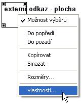 121 Zadáním URL webové stránky do vlastností může být s pomocí tohoto linku okamžitě přepnuto na zadanou webovou stránku.