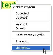 1. Zobrazení přidružené hodnoty 2. První z 10 možných textů. Pro digitální hodnoty jsou možné jen 2 texty 3.