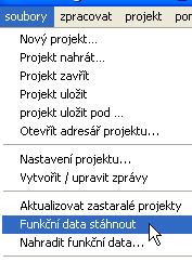 27 Alternativně: Zakliknout symbol v liště symbolů. Pozor: Pokud bude následná funkce z regulace odstraněna a nebo vložena, dojde ke změně pořadí funkcí, musíte soubor *.