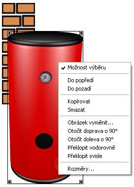 61 Otočit a převrátit Kliknete-li pravým tlačítkem myši na nějaký objekt,