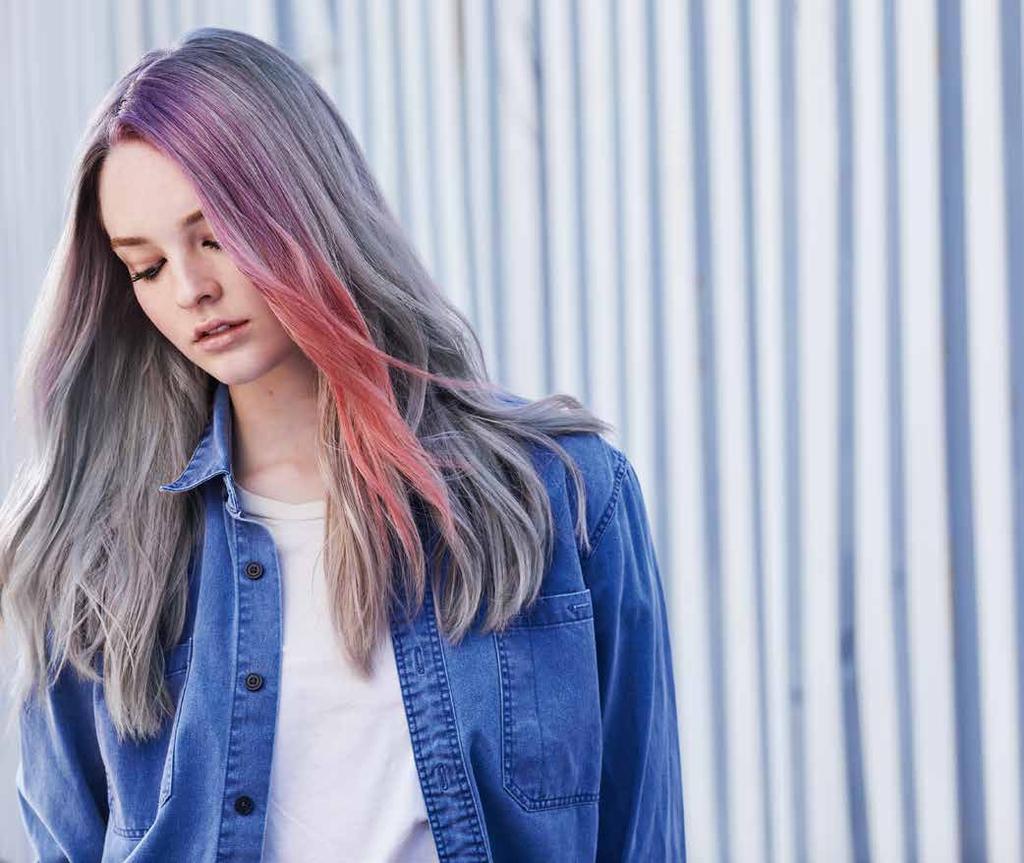 SMĚSI Směs A: Color Sync stříbrná šedá Směs B: Color Sync kouřově fialková Směs C: Color Sync růžově zlatá Směs: D: Bond Ultim8 ODDĚLENÍ SEKCÍ Na vrcholu temene