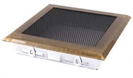 Krbové mřížky s montážním rámečkem 10 x 20 cm bílá Ventilační mřížky jsou určeny do systému rozvodu teplého vzduchu do místností. Stejně tak slouží k přívodu studeného vzduchu do krbů.