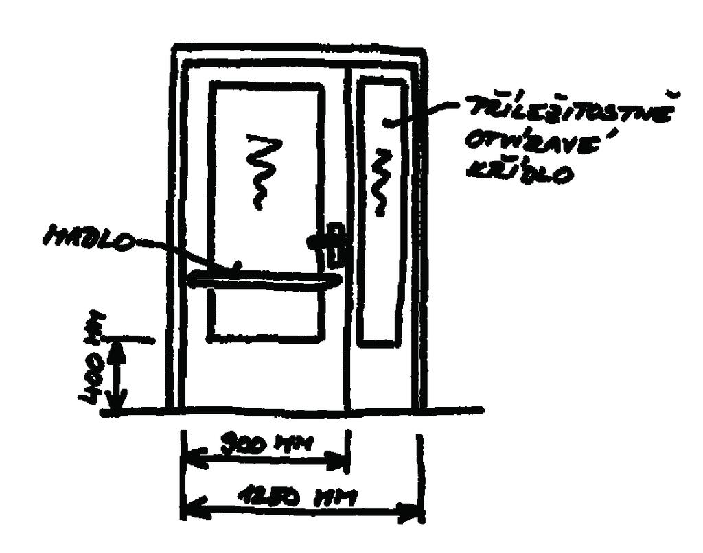 Vstupní dveře by měly být široké minimálně 90 cm.
