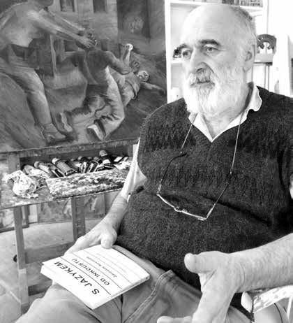 Jaroslav Kovanda také maluje. Sám o sobě prohlašuje, že je samouk a doživotní figuralista. V námětech Kurátorka Milada Frolcová. FOTO: SM můžete vysledovat tři základní okruhy.
