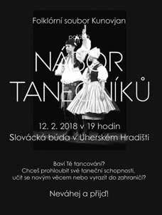 - ochotnícke divadlo 21 z Opatovej nad Váhom kulturní dům, pá 9. 2., 19.00 FOLKLOR UHERSKÉ HRADIŠTĚ Zazpívej, slavíčku 2018 - předvýběrové kolo Klub kultury, čt 15. 2., 13.