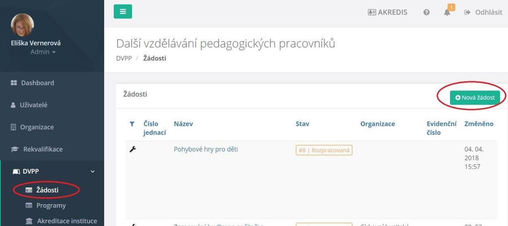 2. Vyplňte potřebné údaje, nahrajte příslušné dokumenty a klikněte na