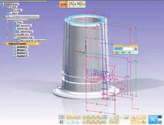 Rychlé a flexibilní modelování součásti Solid Edge se Synchronní technologií přináší nový způsob práce, který kombinuje rychlost a pružnost explicitního modelování s ovladatelností a předvídavostí