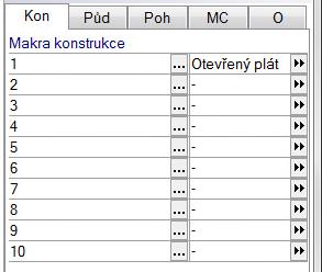 Designér oken a dveří 13 z 31 3. Makro-kontejner V Kontejneru maker lze uložit a přiřadit pro Okno nebo Dveře různé dřevěné prvky, provedení výměny pro dosažení správného výsledného jejího provedení.