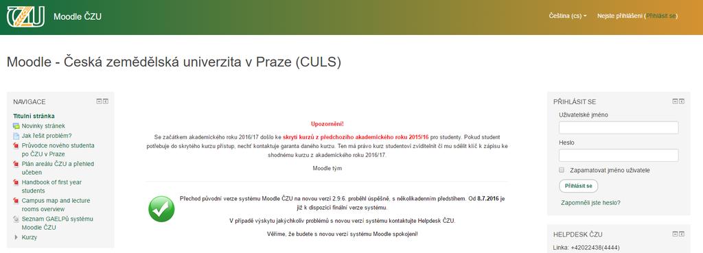 systém Moodle ČZU