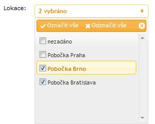 Obrázek 4.6. Dynamické pole Selectbox s našeptávačem v praxi Obrázek 4.7.