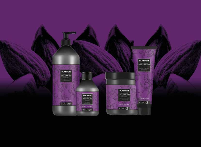PLATINUM s extraktem z organických mandlí, dodávající potřebnou hydrataci. Neutralizuje nežádoucí žluté tóny typické pro blond, odbarvené nebo superzesvětlené vlasy.