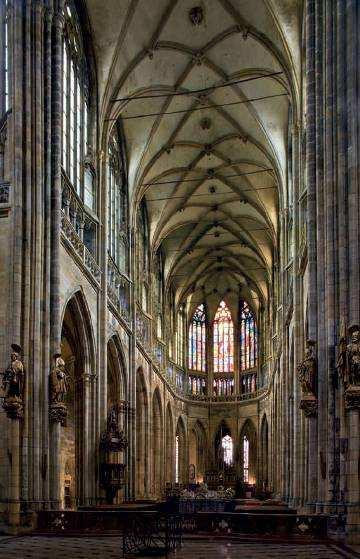 1352/, vysoký chor pod vedením Petra Parléře (1356-1399). Praha. Katedrála sv. Víta.