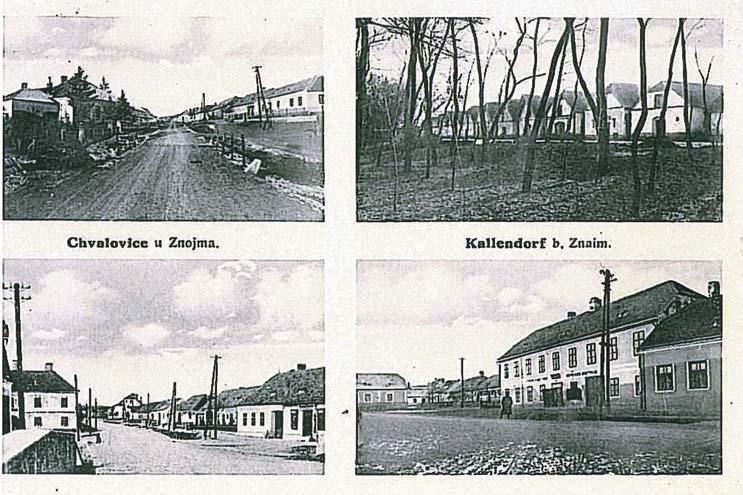 Historická pohlednice - náves Září 37.