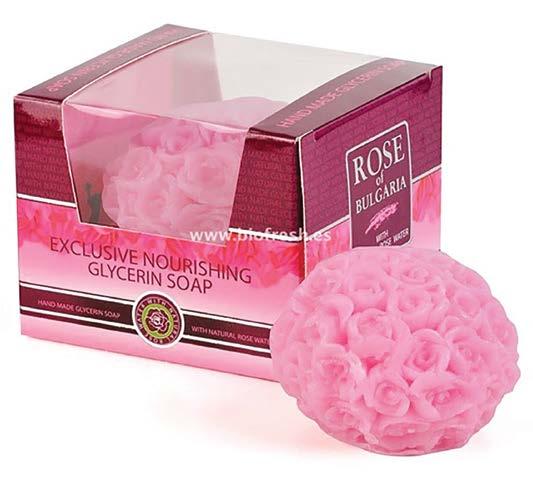 Glycerinové mýdlo Rose Bouquet ručně vyrobené Glycerinové mýdlo z růžového oleje s vábným relaxačním aroma. bohacený glycerinem, vhodný pro jemnou a citlivou pokožku.