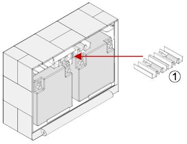 Mechanické upevnění akumulátorů a modulů kontroly akumulátorů Do kompaktní skříně se mohou umístit až akumulátory.