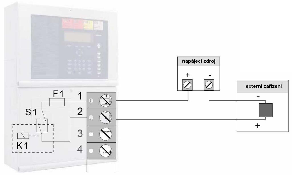Zapojení Obr. 74: Technologie připojení Základní zapojení (příklad s relé K) Obr.