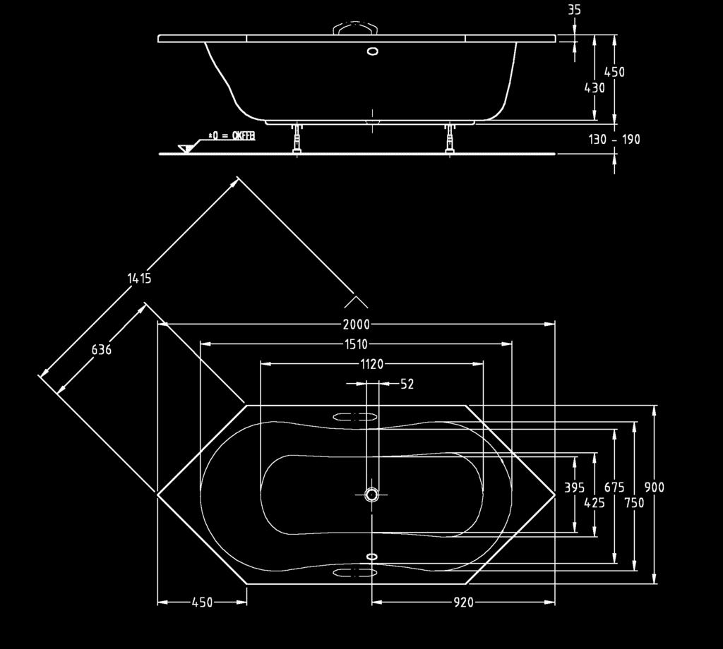 911 29.911 21,0 K vlevo I 651627 29.911 29.911 21,0 K Whirl-Pool 190 x 90 cm vč.