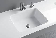 upevňovacího prvku pro polosloup Kerafix (v prodeji od 07/2008) Umyvadlo na desku s otvorem pro baterii, s přepadem