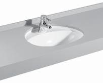 878 --- 10,5 16K zabroušené pro montáž zdola Vestavěné umyvadlo, zdola Ovin 10 52,0 x 46,5 cm (vnitřní rozměr) s přepadem 244053 9.460 11.