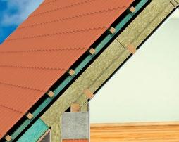 ROCKMIN LUS Měkká a lehká deska z kamenné vlny pro izolaci šikmých střech, výplní trámových stropů a podlah na polštářích.