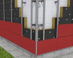 Tuhá deska z kamenné vlny s povrchovou úpravou netkanou sklotextílií pro izolaci provětrávaných fasád.