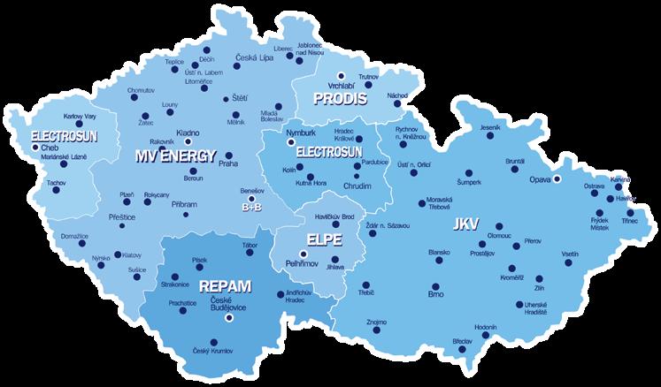 Regionální obchodní zastoupení PRO MĚSTA A OBCE B&B elektro (lokální zástupce pouze pro Benešov) Táborská 538, 256 01 Benešov u Prahy Tel.
